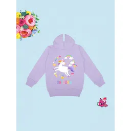 YK Girls Printed Hooded Sweatshirt-picture-36