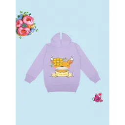 YK Girls Printed Hooded Sweatshirt-picture-30