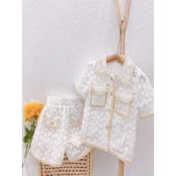 YK Girls Printed Shirt & Shorts Clothing Set-picture-23