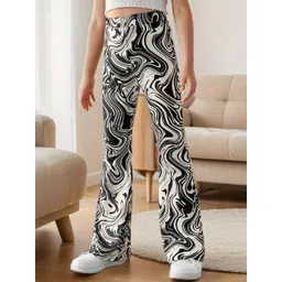 YK Girls Printed Smart Slim Fit Trousers-picture-22