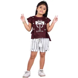 YK Girls Printed T-shirt with Shorts-picture-15