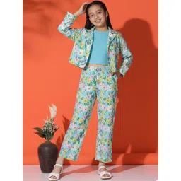 YK Girls Printed T-shirt with Trousers-picture-29