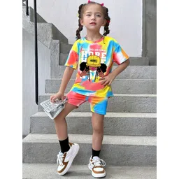 YK Girls Printed Top With Shorts-picture-19