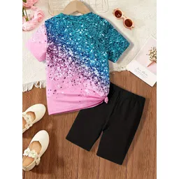 YK Girls Printed Top With Shorts image 3