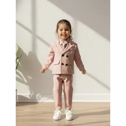 YK Girls Pure Cotton Clothing Set with Blazer & Tie-picture-40
