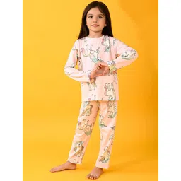 YK Girls Pure Cotton Printed Night suit-picture-30