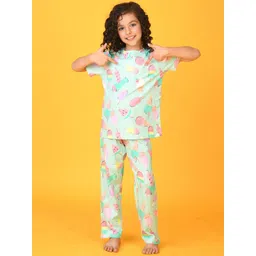 YK Girls Pure Cotton Printed Night suit-picture-11