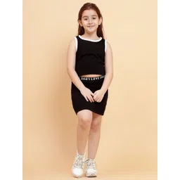 YK Girls Pure Cotton Top with Skirt-picture-46