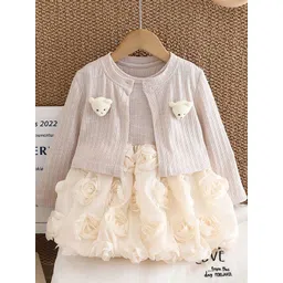 YK Girls Round Neck Cotton A-Line Dress-picture-20