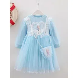 YK Girls Round Neck Fit & Flare Dress-picture-11