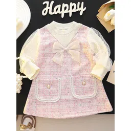 YK Girls Self Design Printed A-Line Dress-picture-50