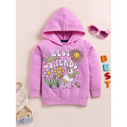 YK Girls Typography Printed Hooded Cotton Sweatshirt-picture-44