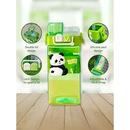 YK Green Plastic Printed Water Bottle With Dual Cap-picture-44