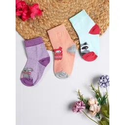 YK Infant Boys Pack Of 3 Patterned Ankle-Length Socks-picture-24