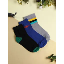 YK Infant Boys Pack Of 3 Patterned Ankle Length Socks-picture-17