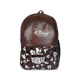 YK Kids Disney Mickey Printed Leather 3-Compartments School Backpack-picture-28