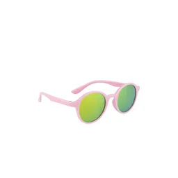 YK Kids Gold Lens & Pink Round Sunglasses with UV Protected Lens YK-J7600-picture-50