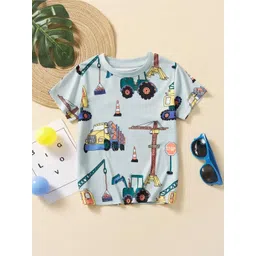 YK Kids Graphic Printed Relaxed Fit Round Neck T-Shirts-picture-19