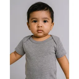 YK Kids Grey Cotton Solid Rompers-picture-18