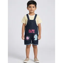 YK Kids Printed Dungarees With T-Shirt-picture-24