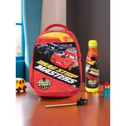 YK Kids Set Of 2 Disney Car Printed School Backpack With Water Bottle-picture-36
