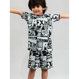 YK Kids Typography Printed T-shirt With Shorts-picture-58