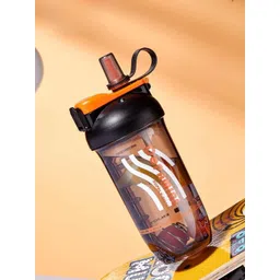 YK Orange & Black Single Plastic Printed Water Bottle-picture-57