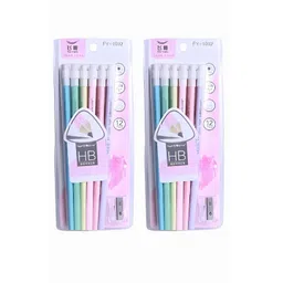 YK Pack of 2 Colorful Pencil Set Stationery-picture-23