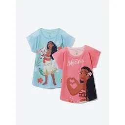 YK Pack of 2 Moana Printed Extended Sleevee Tshirt-picture-32