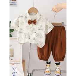 YK Printed Shirt-Collar Shirt With Jogger Clothing Set-picture-36