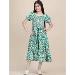 YK Puff Sleeve Crepe Formal Fit & Flare Dress-picture-41