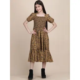 YK Puff Sleeve Crepe Formal Fit & Flare Dress-picture-17