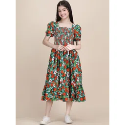 YK Puff Sleeve Crepe Formal Fit & Flare Dress-picture-20