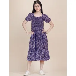 YK Puff Sleeve Crepe Formal Fit & Flare Dress-picture-23