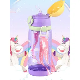 YK Purple & Yellow Printed Water Bottle-600 ml-picture-42
