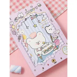 YK Self Design Bear Fam Diary With Magnetic Buckle-picture-35