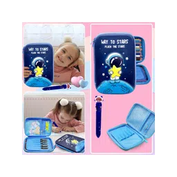 YK Space Theme Self Design 10-in-1 Pencil Pouch image 5