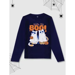 YK Teen Boys Navy Blue Halloween Dogs Graphic Printed T-shirt-picture-38