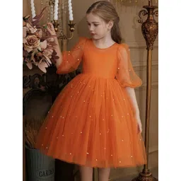 YK Tie and Dye Puff Sleeve Peplum Dress-picture-47