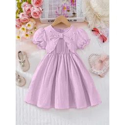 YK Tie and Dye Puff Sleeve Peplum Dress-picture-11