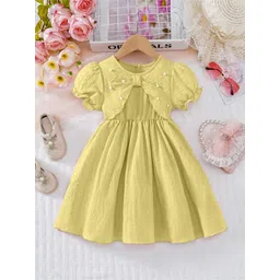 YK Tie and Dye Puff Sleeve Peplum Dress-picture-53