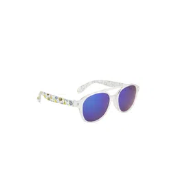 YK Unisex Kids Blue Lens & White Wayfarer Sunglasses with UV Protected Lens-YK-J7608-picture-28