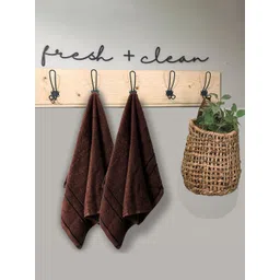 YK Unisex Kids Brown Sandy 100% cotton 2 Piece Hand Towel Set, 380 GSM-image-16