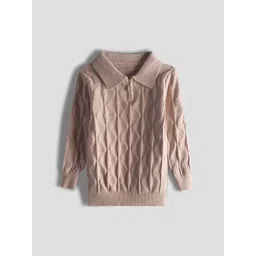 YK Unisex Kids Cable Knit Woollen Pullover-picture-23