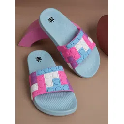 YK Unisex Kids Colourblocked Rubber Sliders-picture-32