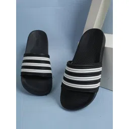 YK Unisex Kids Striped Rubber Sliders-picture-38