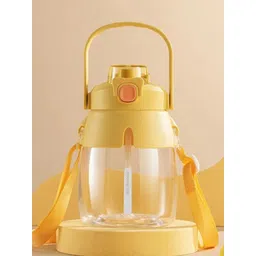 YK Yellow Belly Plastic Solid Water Bottle With Scale Marker 1000ML image 1