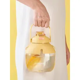 YK Yellow Belly Plastic Solid Water Bottle With Scale Marker 1000ML image 3