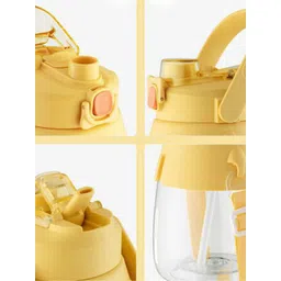 YK Yellow Belly Plastic Solid Water Bottle With Scale Marker 1000ML image 2