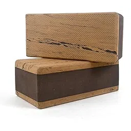 Yoga Block Set of 2 with Strap & Towel – High-Density EVA & Cork Foam Bricks for Balance, Flexibility & Strength – Non-Slip Dual-Layer Design with Storage Bag (Brown, Medium)-picture-13